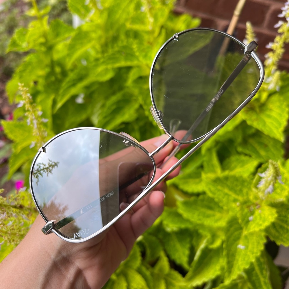 Quay Australia Metallic Silver Sunglasses